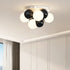 Contemporary Creative Orb Iron Acrylic 5-Light Semi-Flush Mount Ceiling Light For Bedroom