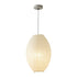 Traditional Japanese Iron Paper Elliptical 1-Light Pendant Light For Dining Room