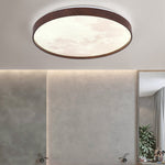 Contemporary Scandinavian Iron Plastic Round Moon LED Flush Mount Ceiling Light For Living Room