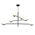 Modern Mid-century Iron Long Rod Glass Globe Shade 4/6-Light Chandelier For Dining Room