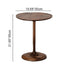 Traditional Vintage Round Walnut Wood End Table For Living Room