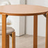 Contemporary Retro Round Wood Poplar Core Panel Dining Table For 2/4 Seats