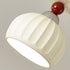 Contemporary Scandinavian Cream Ceramic Geometric Round Shade 1-Light Semi-Flush Mount Ceiling Light For Living Room