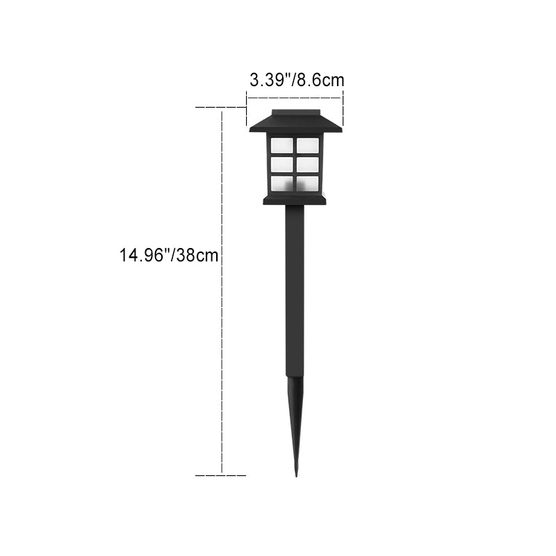 Traditional Rustic Waterproof Solar House ABS LED Outdoor Landscape Light For Garden