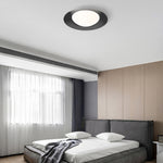 Modern Minimalist Round Copper Glass LED Flush Mount Ceiling Light For Living Room