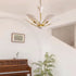 Traditional Vintage Round Potato Chip Copper Ceramic 3/5 Light Chandelier For Living Room