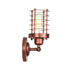 Traditional Farmhouse Wrought Iron Wire Cage 1-Light Wall Sconce Lamp For Dining Room