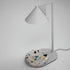 Contemporary Nordic Iron Tapered Shade Terrazzo 1-Light Melting Wax Table Lamp For Living Room