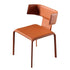 Contemporary Luxury Square Leather Carbon Steel Frame Dining Chair Backrest For Dining Room