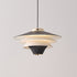 Contemporary Creative Multi-Tier Round Flying Saucer Iron Aluminum Acrylic LED Pendant Light For Bedroom