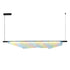 Modern Minimalist Iron Long Strip Rainbow Mesh Decor LED Island Light Pendant Light For Dining Room