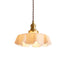 Contemporary Creative Brass Flower Glass Shade 1-Light Pendant Light For Living Room