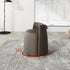 Modern Luxury Microfiber Leather Wood Frame Cylinder Vanity Stool Swivel For Bedroom