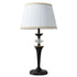 Traditional Vintage Pleated Fabric Shade Iron Base 1-Light Table Lamp For Bedroom