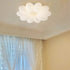 Contemporary Creative Floral Iron PVC LED Semi-Flush Mount Ceiling Light For Living Room