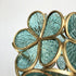 Modern Art Deco Brass Petal Glass Shade 1-Light Pendant Light For Living Room