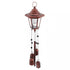 Traditional Farmhouse Solar Wind Chimes Hexagonal Metal LED Outdoor Light For Garden