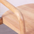 Modern Minimalist Arched Curve Frame Solid Wood Linen Dining Chair Backrest Armrest For Dining Room