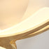 Traditional Japanese Curved Wood Acrylic LED Wall Sconce Lamp For Bedroom