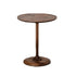 Traditional Vintage Round Walnut Wood End Table For Living Room