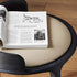 Traditional Vintage Round Leather Upholstered Wood Frame Vanity Stool Backless For Bedroom