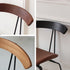 Contemporary Industrial Ant Arch Wood Rebar Leather Fabric Sponge Dining Chair Backrest For Dining Room