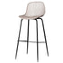 Contemporary Scandinavian Round Plastic Bar Stool Backrest Footrest For Dining Room