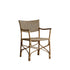Traditional Farmhouse Weaving Rattan Square Dining Chair Backrest Armrest For Living Room