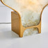 Traditional Chinese Irregular Marble Shade Hardware Edge 1-Light Table Lamp For Home Office