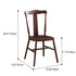 Traditional Vintage Square Cushion Solid Wood Rattan Dining Chair Backrest For Dining Room