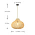 Traditional Chinese Round Weaving Wood 1-Light Pendant Light For Dining Room