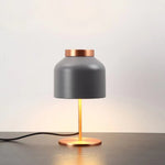 Modern Minimalist Round Cylinder Iron 1-Light Table Lamp For Bedroom