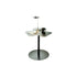 Modern Minimalist Trefoil Flower Round Base Iron End Table For Living Room