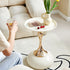 Contemporary Simplicity Geometric Circle Tray Top Iron End Table For Living Room