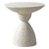 Contemporary Nordic Round Hourglass Magnesium Oxide End Table For Living Room