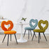 Contemporary Scandinavian Velvet Sponge Metal Heart Ball Round Vanity Stool Backrest For Bedroom