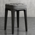 Contemporary Simplicity Square Plaid Microfiber Leather Upholstered Plastic Vanity Stool For Bedroom