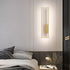 Modern Minimalist Rectangle Line Iron Silicone LED Wall Sconce Lamp For Living Room