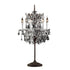 Traditional Vintage Candelabra Crystal Decor Iron Base 1-Light Table Lamp For Bedroom