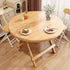 Contemporary Scandinavian Round Table Top Solid Wood Dining Table For 4 Seats