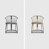 Contemporary Luxury Curved Stainless Steel Leather Chair Backrest Armless For Living Room