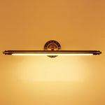 Contemporary Retro Iron Aluminum Acrylic Strip Vanity Light  LED Wall Sconce Lamp For Bathroom