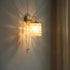 Traditional Vintage Round Shell Crystal Iron Frame 1-Light Wall Sconce Lamp For Living Room