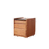 Traditional Vintage Square Glass Top Solid Wood Frame End Table 3-Drawer For Living Room
