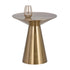 Contemporary Luxury Geometric Round Brushed Stainless Steel Coffee Table For Living Room