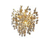 Modern Luxury Aluminum Crystal Branch Bead 2/3 Light Wall Sconce Lamp For Living Room