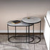 Contemporary Luxury Oval Sintered Stone Top Nesting End Table For Living Room