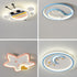 Contemporary Creative Bee Elephant Star Kids Hardware Acrylic LED Flush Mount Ceiling Light For Bedroom