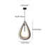 Traditional Japanese Iron Polystyrene Teardrop Shape 1-Light Pendant Light For Dining Room