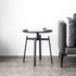 Contemporary Retro Round Iron End Table 1-Tier For Living Room